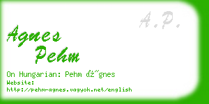 agnes pehm business card